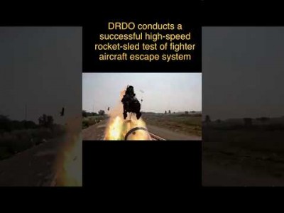 India’s drdo successfully conducts high-speed rocket-sled test of fighter aircraft escape system